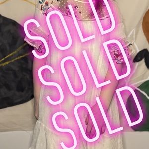 Umgee Cream Short Sleeved Embroidered Lace Dress